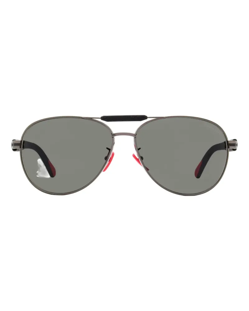Moncler rubber effect pilot sunglasses - Grau Grau