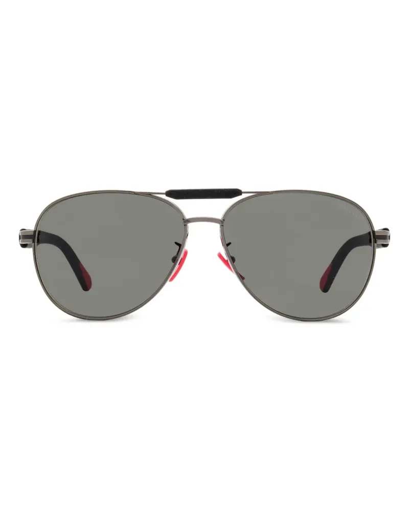 Moncler Pilotenbrille mit Gummi-Effekt - Grau Grau