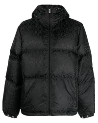 GCDS Kapuzenjacke mit Monogramm Schwarz