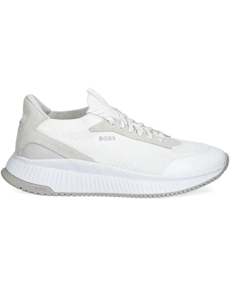 HUGO BOSS Sneakers mit Mesh-Einsätzen - Weiß Weiß