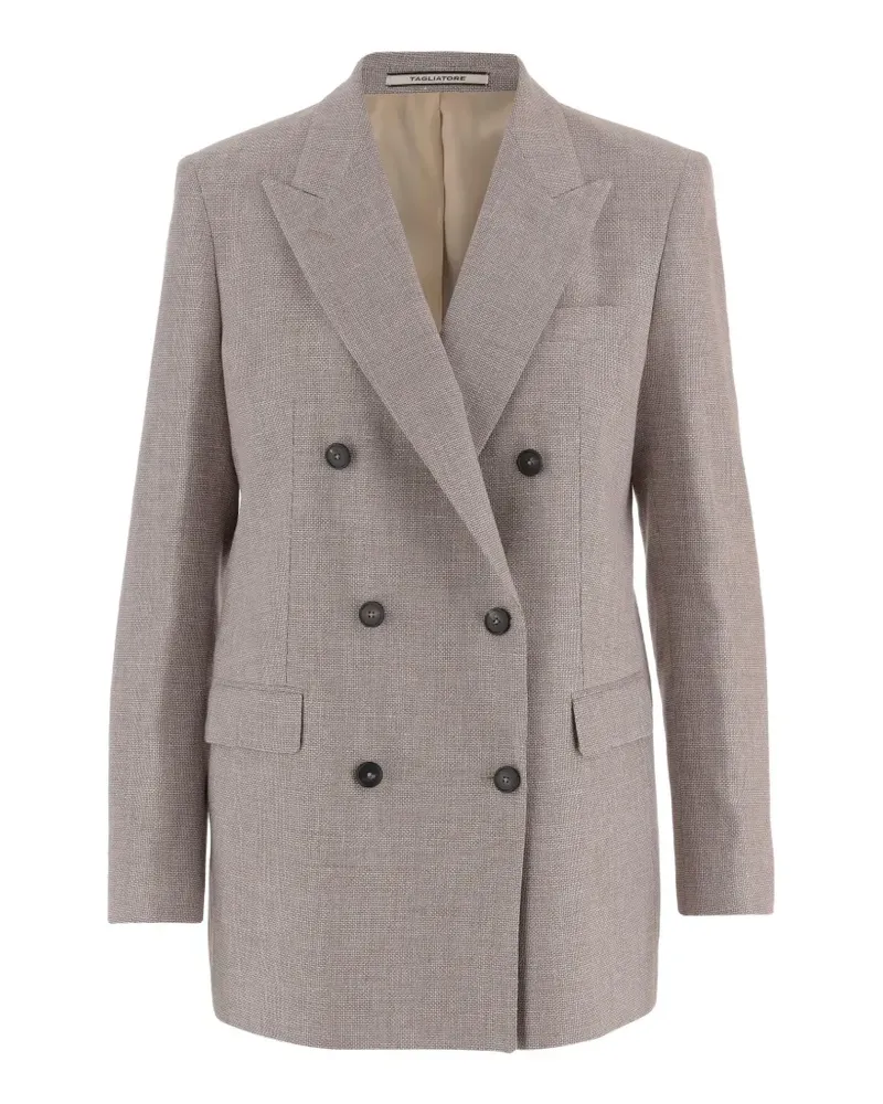 Tagliatore Doppelreihiger Blazer - Nude Nude