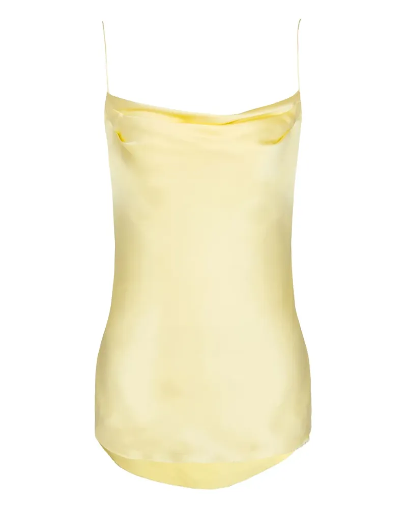 Balmain Seidenoberteil mit Riemen - Gelb Gelb