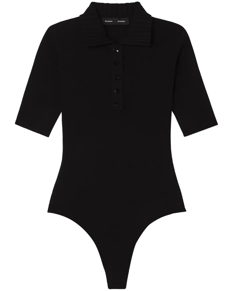Proenza Schouler Gestricktes Poloshirt - Schwarz Schwarz