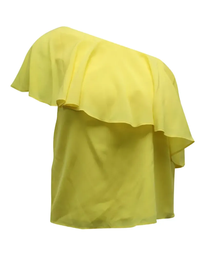 Alice + Olivia ruffled one-shoulder top - Gelb Gelb