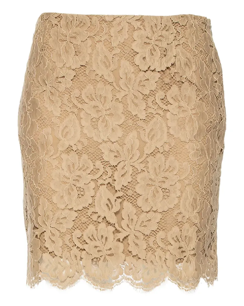 Ralph Lauren Minirock mit floraler Spitze - Nude Nude