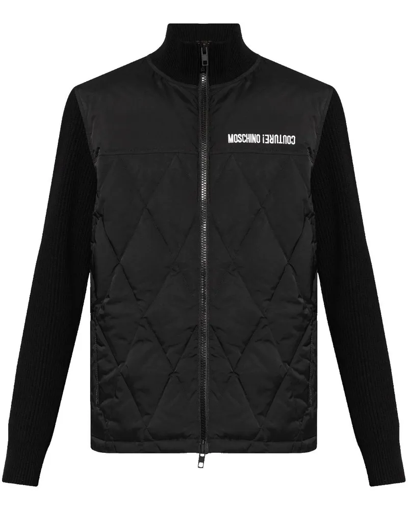 Moschino Jacke mit Logo-Stickerei Schwarz