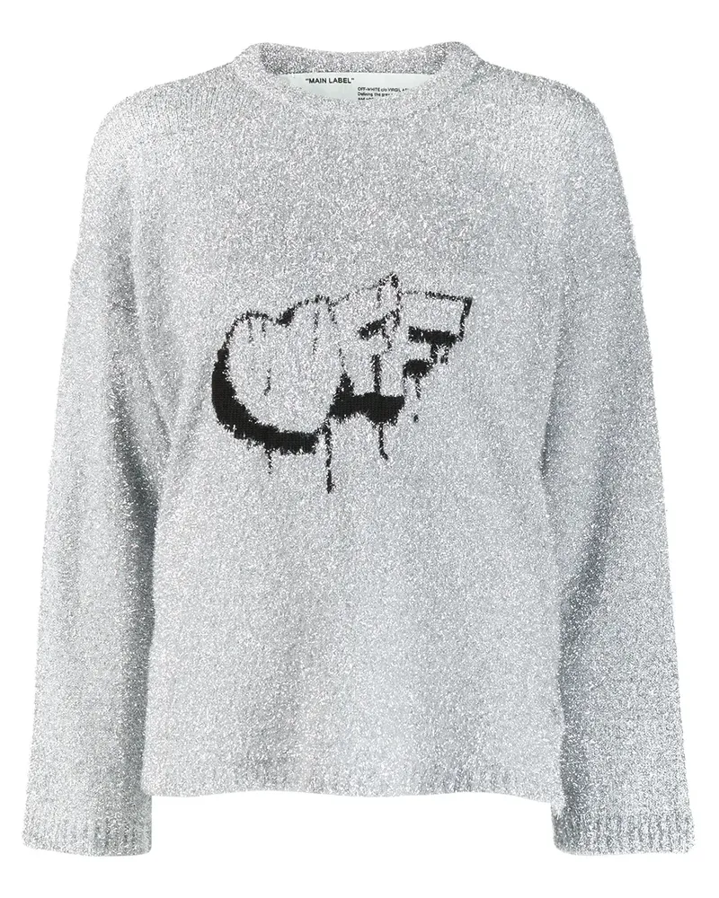 OFF-WHITE Pullover mit Rundhalsausschnitt - Silber Silber