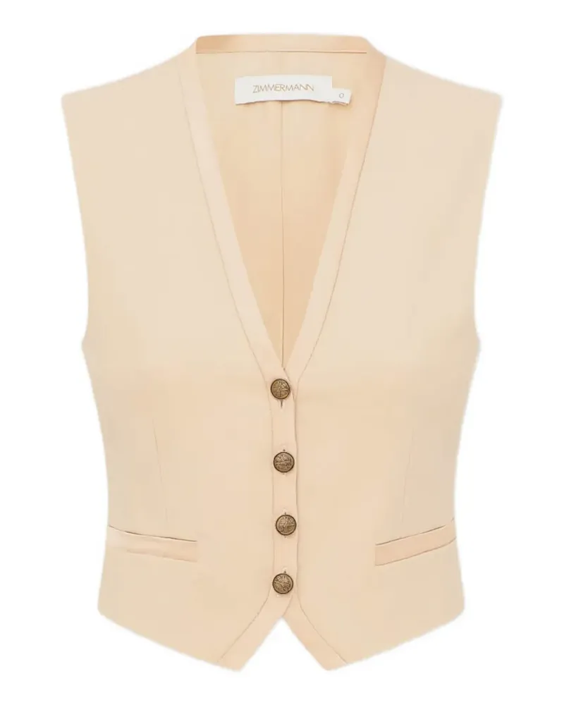 Zimmermann button-up waistcoat - Nude Nude