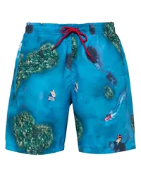 Napapijri Inuvik Badeshorts mit grafischem Print Blau