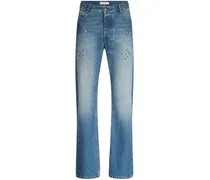 Jeans mit Ösendetail - Blau