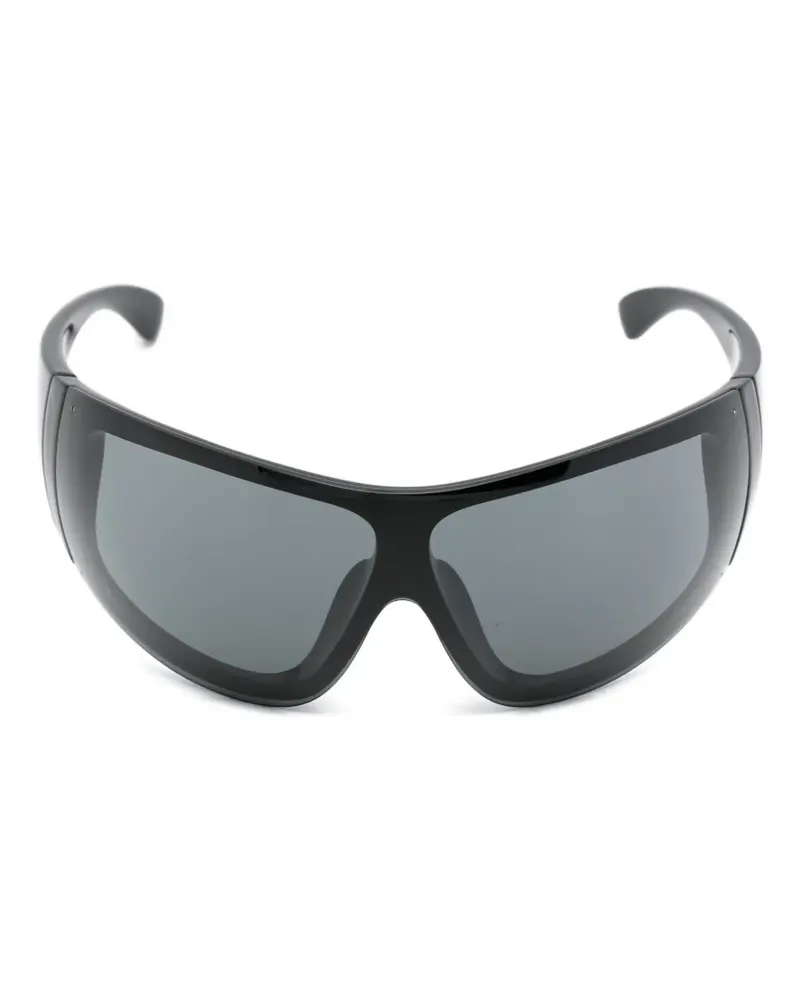 Saint Laurent Sonnenbrille mit geometrischem Gestell - Schwarz Schwarz