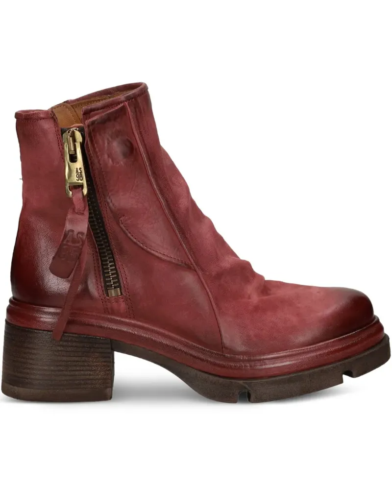 A.S.98 Stiefel mit Reißverschluss - Rot Rot