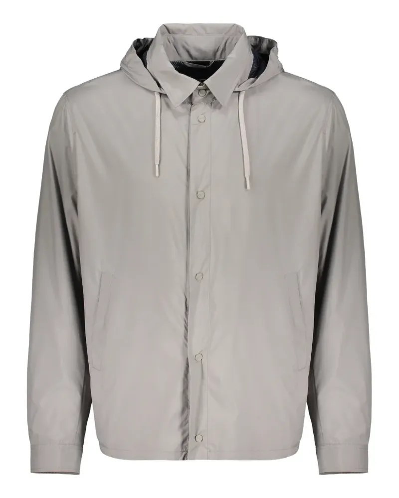Herno hooded button jacket - Grau Grau