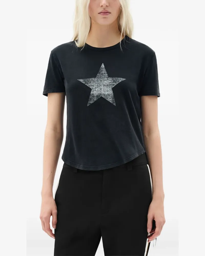 Ann Demeulemeester Floor star-print T-shirt - Schwarz Schwarz