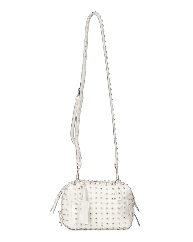 John Richmond stud-embellished cross body bag - Weiß Weiß