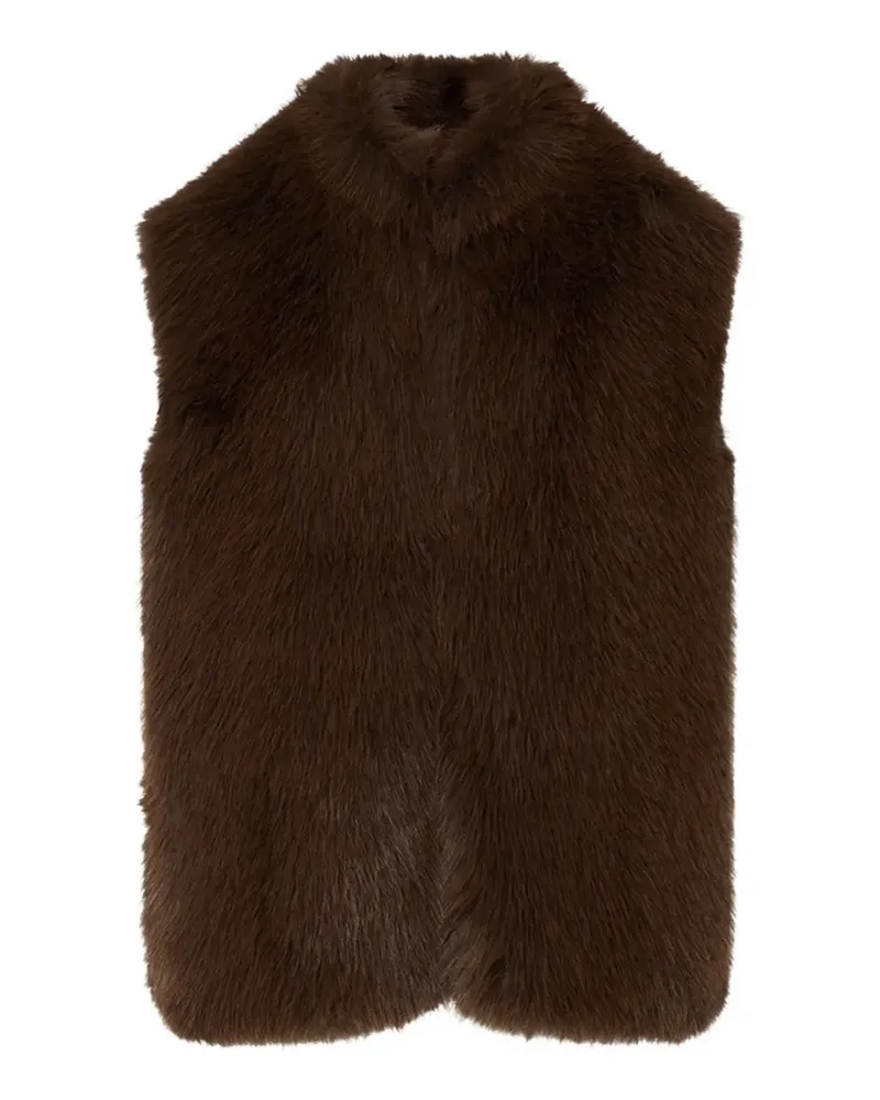 Liu Jo Weste aus Faux Fur mit Gürtel - Braun Braun