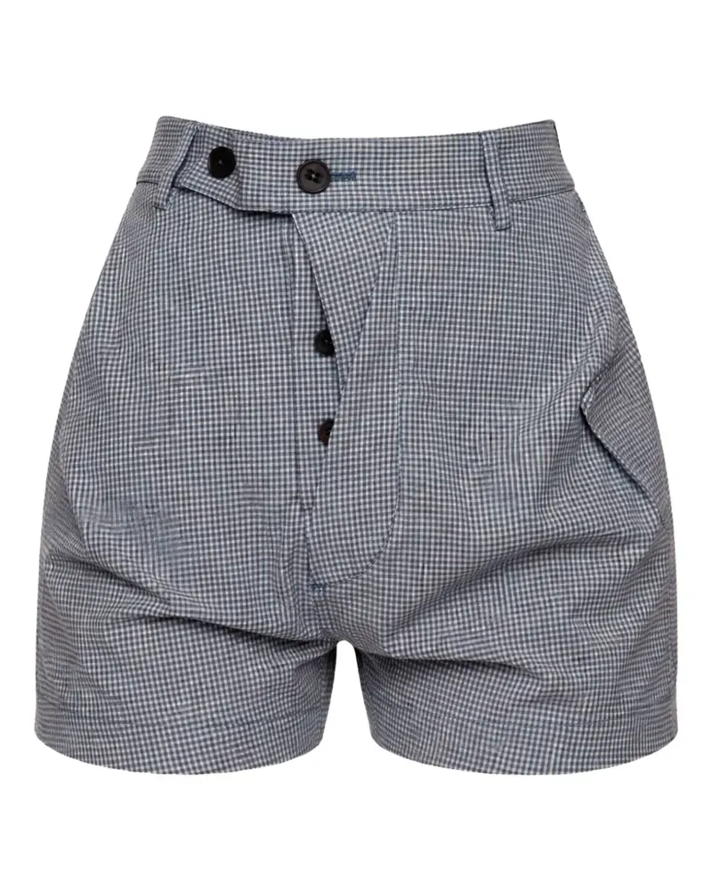 Vivienne Westwood gingham-pattern shorts - Blau Blau