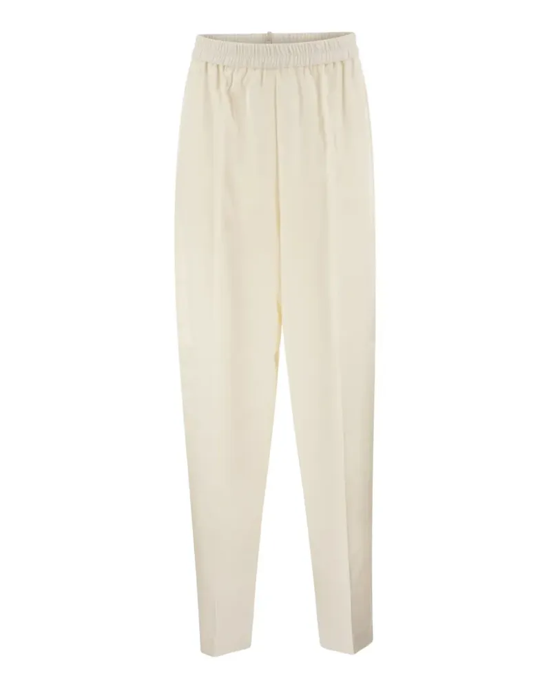 Fabiana Filippi Tapered-Hose mit Stretchbund - Weiß Weiß