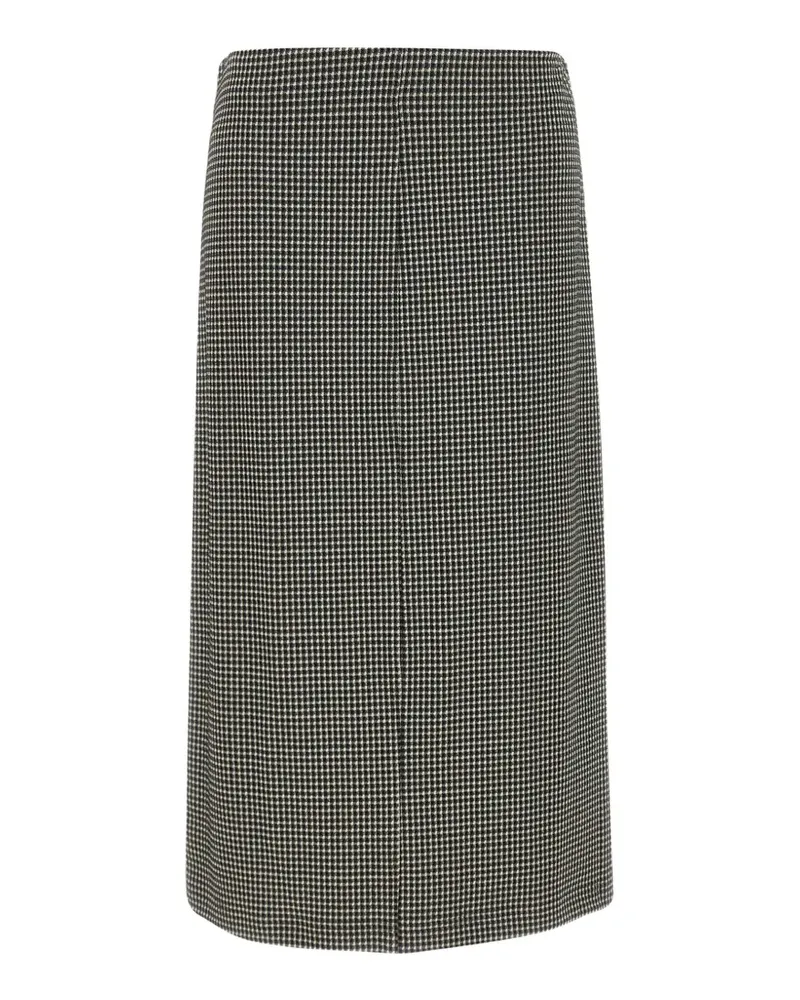 Elena Mirò check-pattern straight-cut midi skirt - Schwarz Schwarz
