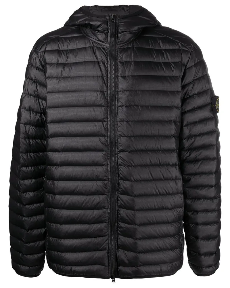 Stone Island Klassische Daunenjacke - Schwarz Schwarz