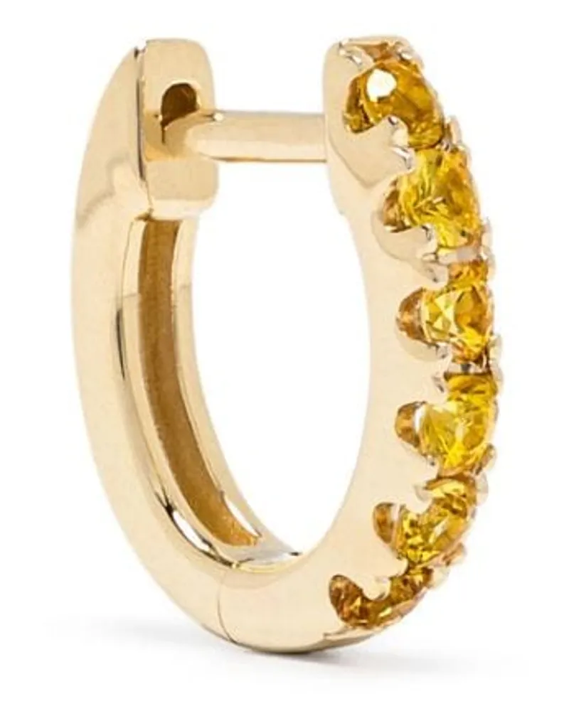 Roxanne First 14kt Huggie Gelbgoldohrring mit gelben Saphiren Gold