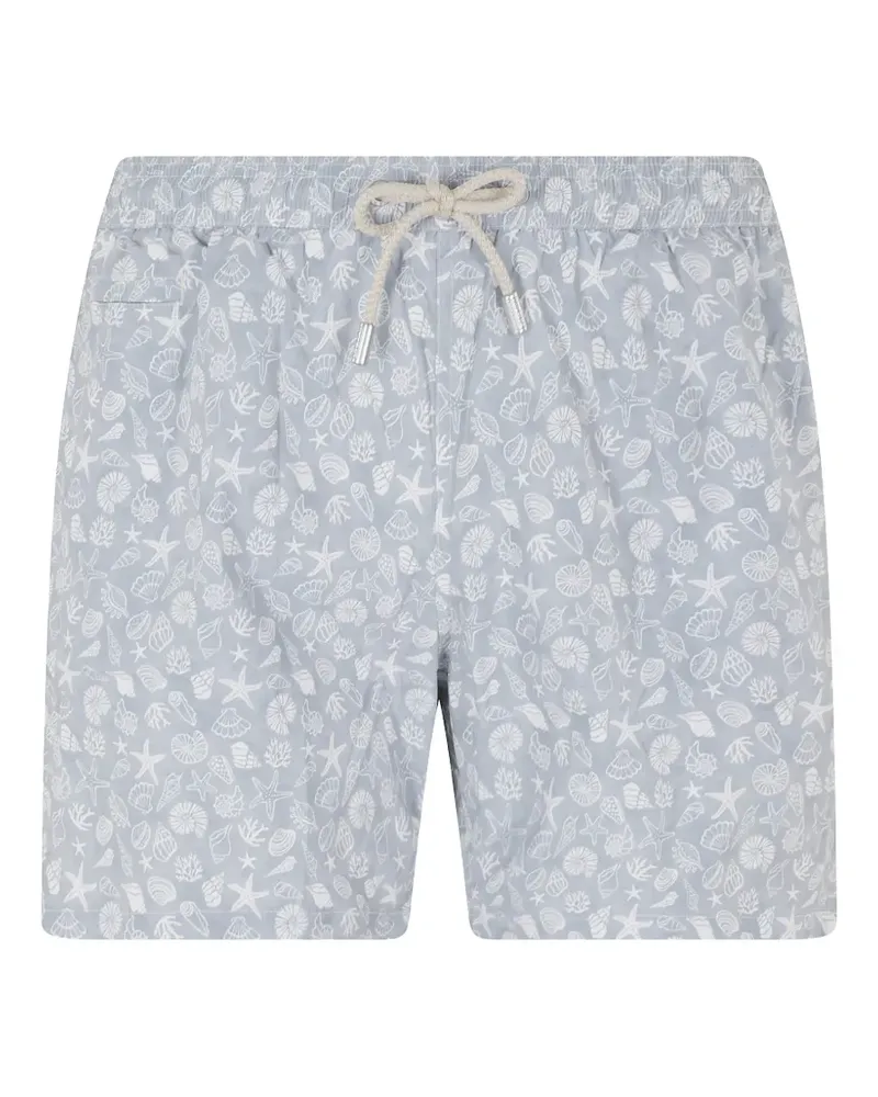 MC2 Saint Barth Lighting Micro shell-print swim shorts - Grau Grau