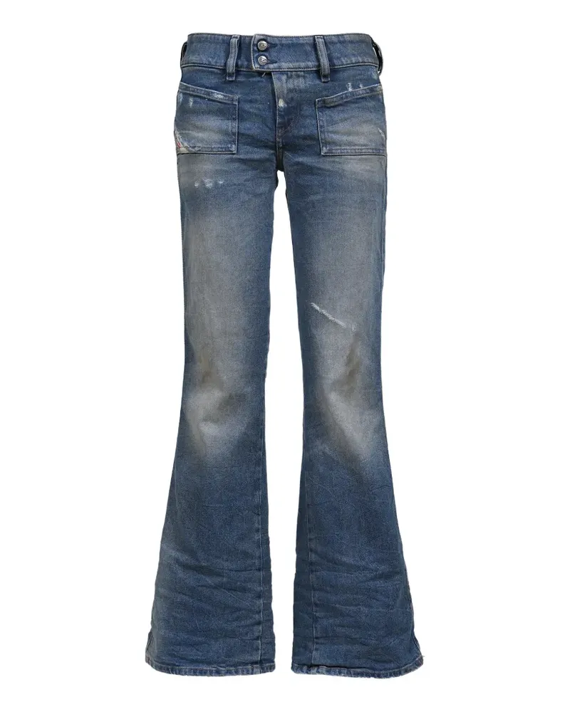 Diesel Bootcut-Jeans im Distressed-Look - Blau Blau
