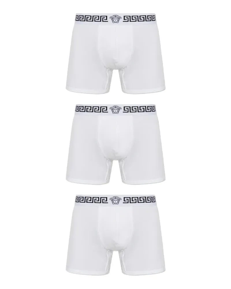 Versace logo-waistband briefs (set of three) - Weiß Weiß
