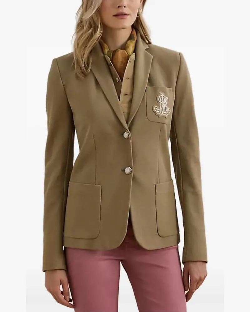 Ralph Lauren Blazer mit Logo-Patch - Nude Nude