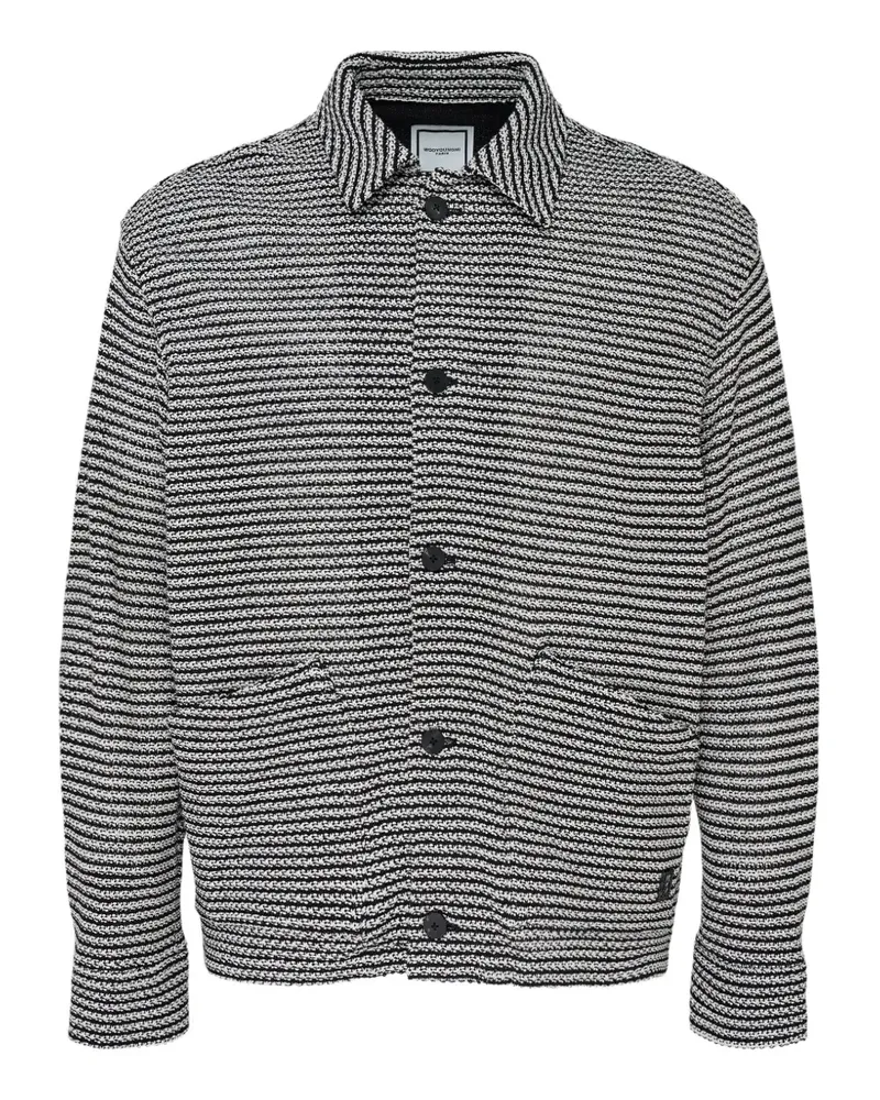 Wooyoungmi textured-knit shirt jacket - Schwarz Schwarz