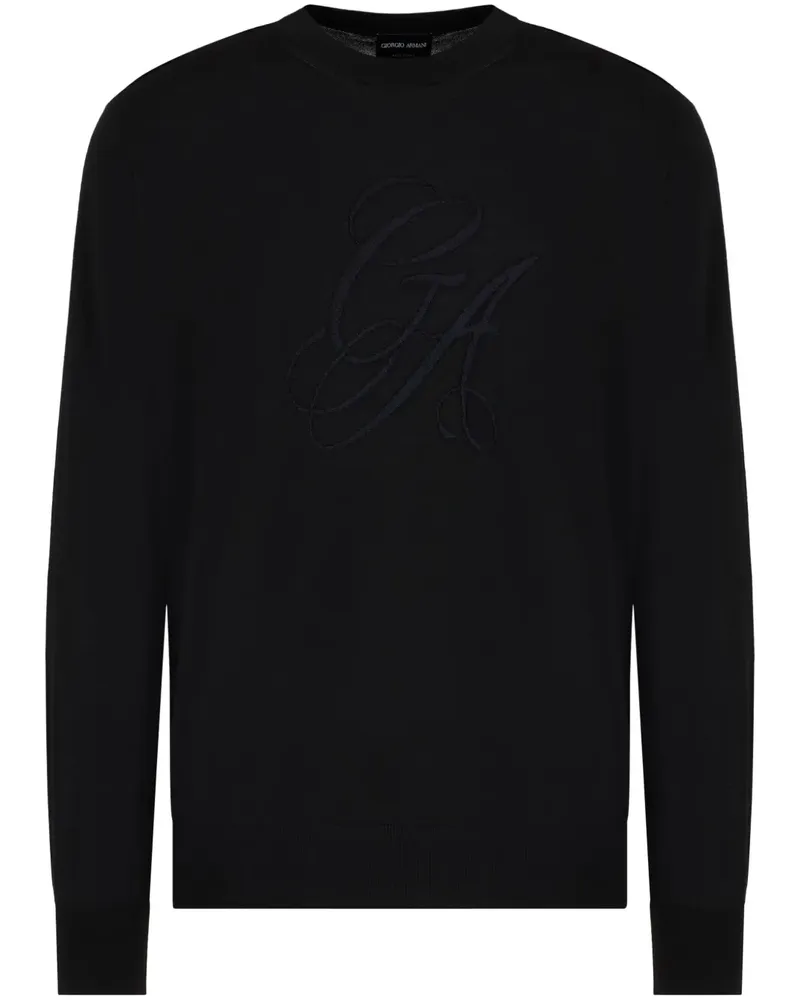 Giorgio Armani Pullover aus Schurwolle - Schwarz Schwarz