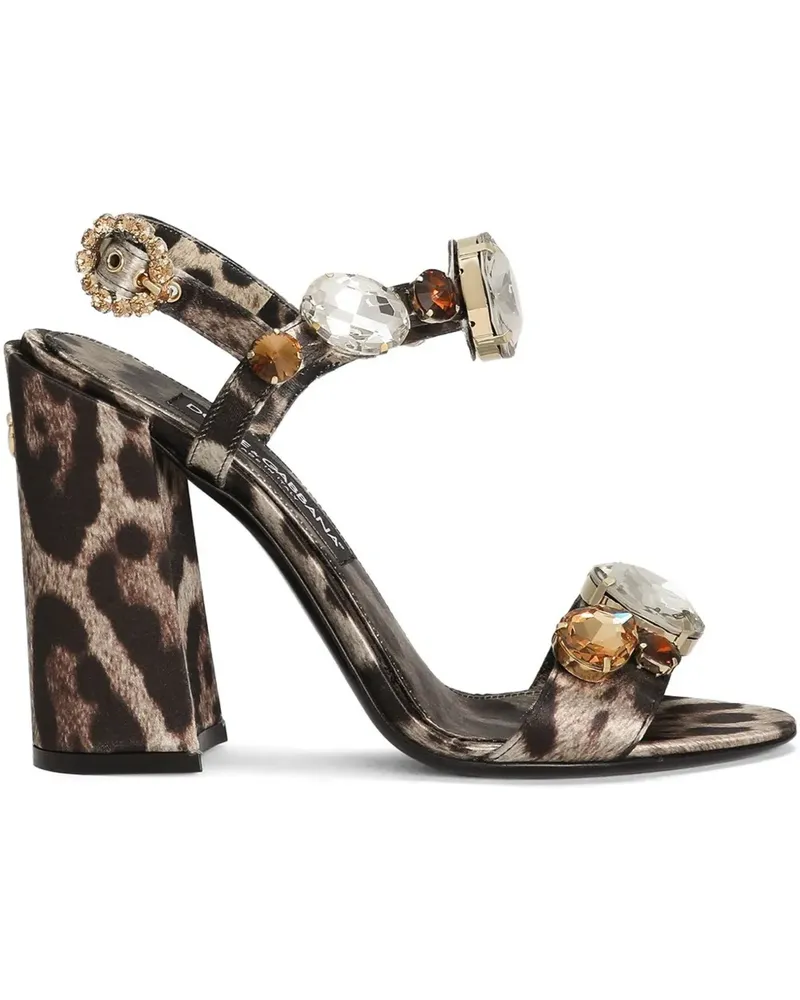 Dolce & Gabbana Verzierte Sandalen 105mm - Nude Nude