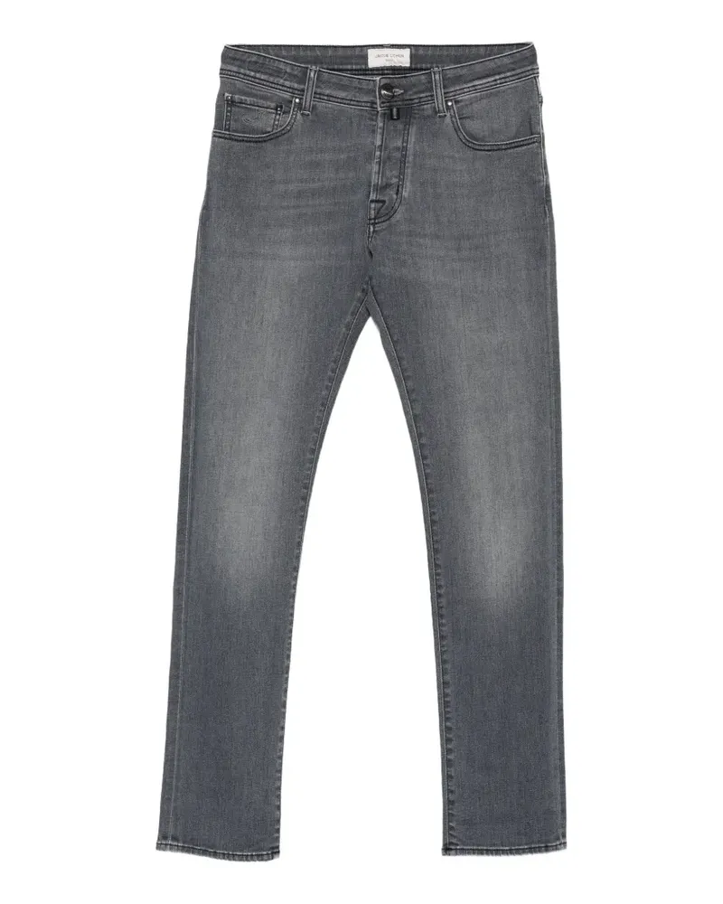 Jacob Cohën faded-effect logo-patch jeans - Grau Grau