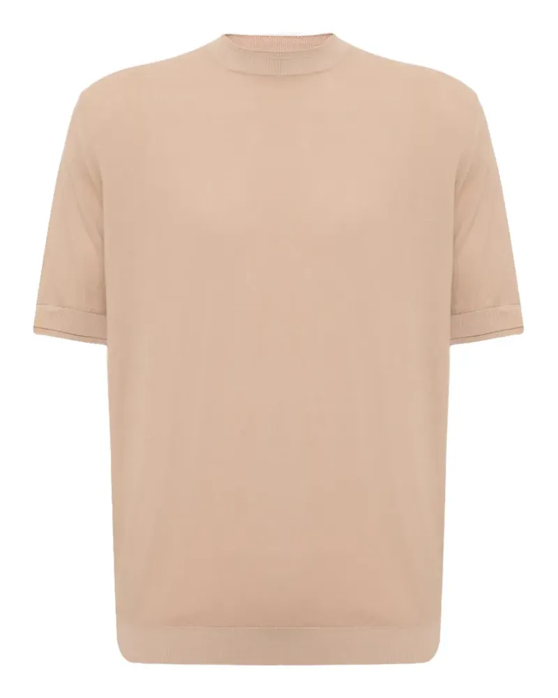 Eleventy T-Shirt mit Rundhalsausschnitt - Nude Nude