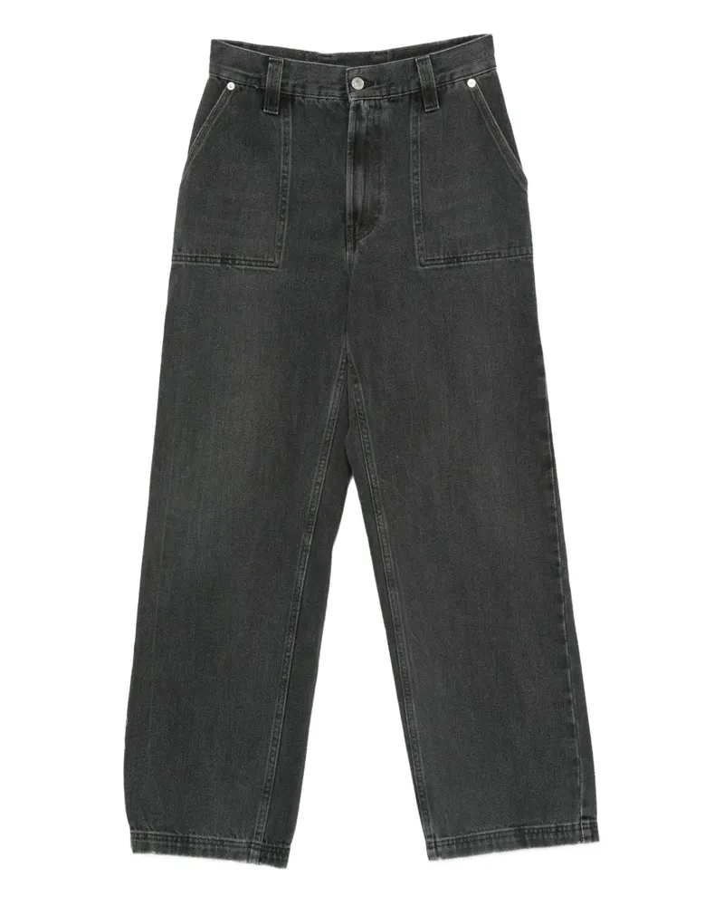 6397 Jeans mit aufgesetzter Tasche - Schwarz Schwarz