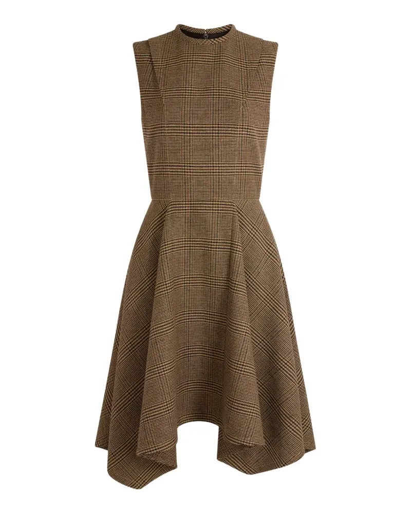 Patou Kariertes Midikleid - Braun Braun