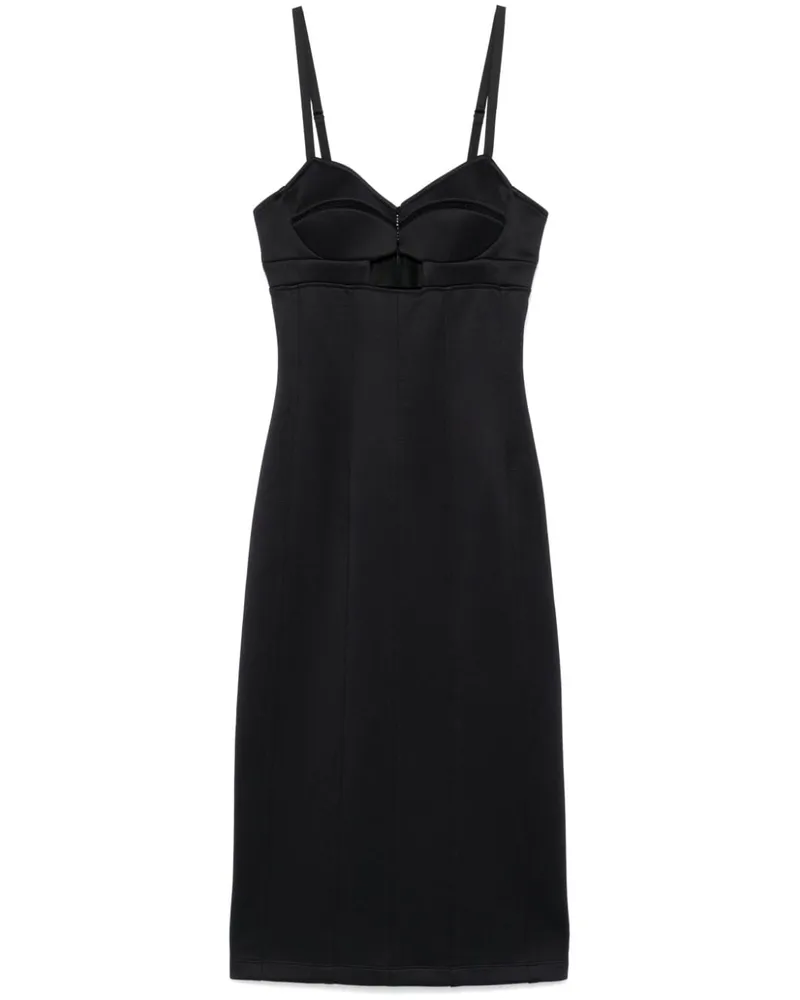 Giovanni Bedin Figurnahes Midikleid - Schwarz Schwarz