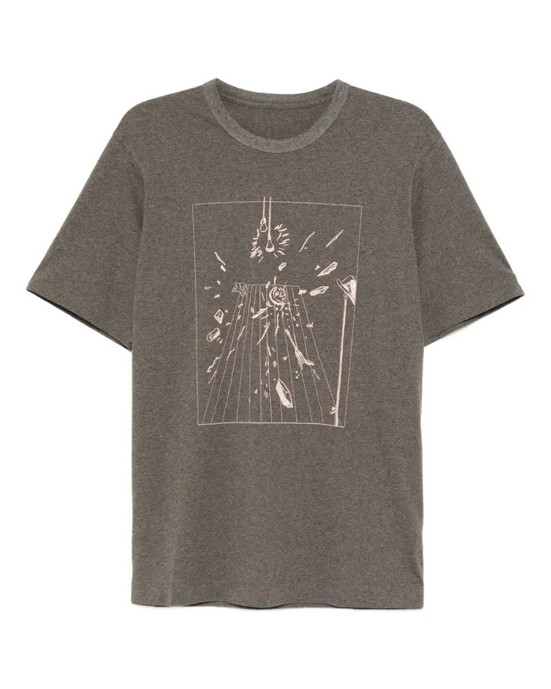 JNBY T-Shirt mit grafischem Print - Grau Grau