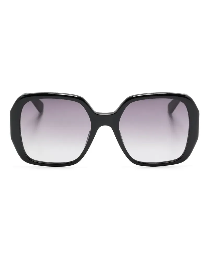 Stella McCartney Sonnenbrille mit Oversized-Gestell - Schwarz Schwarz
