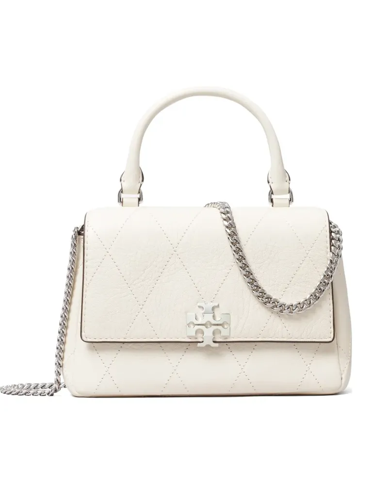 Tory Burch mini Charlie quilted top-handle crossbody bag - Nude Nude