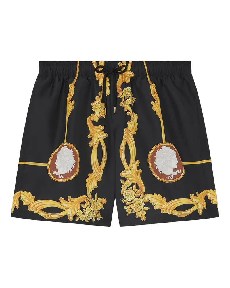 Versace Cameo Badeshorts - Schwarz Schwarz