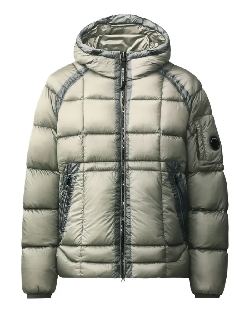 C.P. Company D.D. Gesteppte Shell Kapuzenjacke - Grau Grau