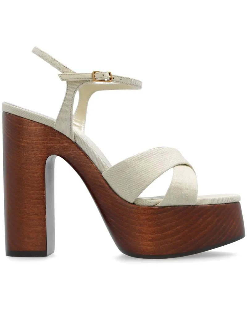 Saint Laurent Bianca Sandalen 125mm - Nude Nude