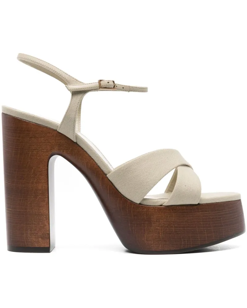 Saint Laurent Bianca Sandalen 125mm - Nude Nude