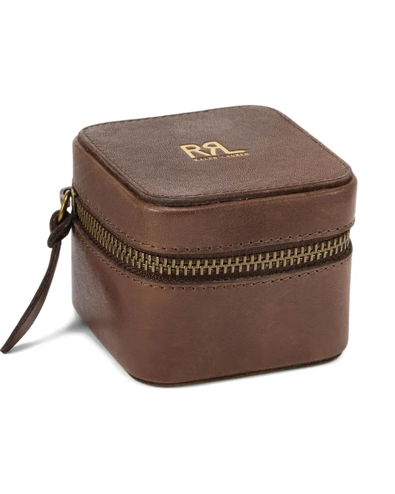 Ralph Lauren Uhrenbox aus Leder mit Reißverschluss - Braun Braun