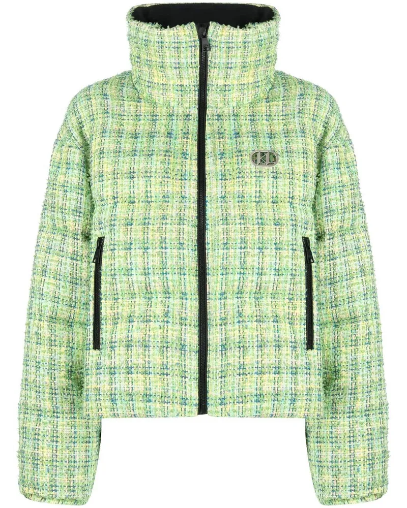 Karl Lagerfeld Gefütterte Bouclé-Jacke - Grün Grün