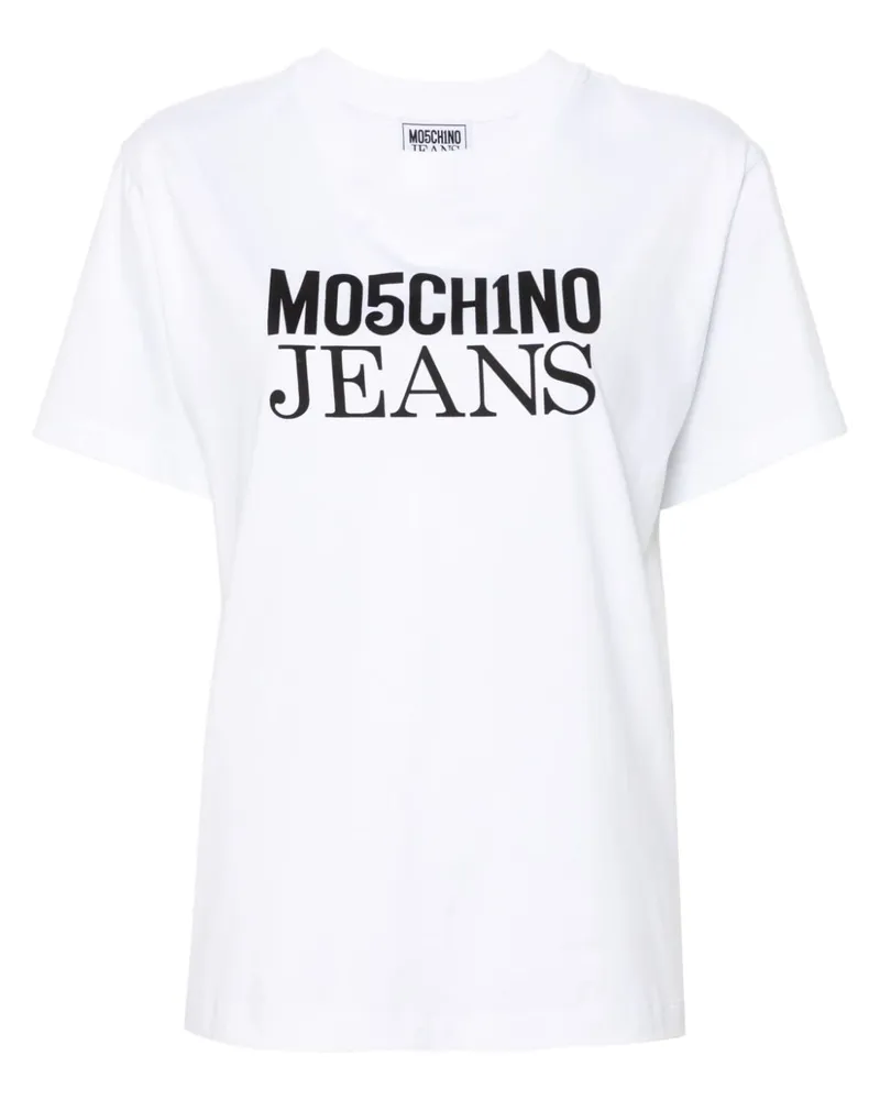 Moschino T-Shirt mit Logo-Print - Weiß Weiß