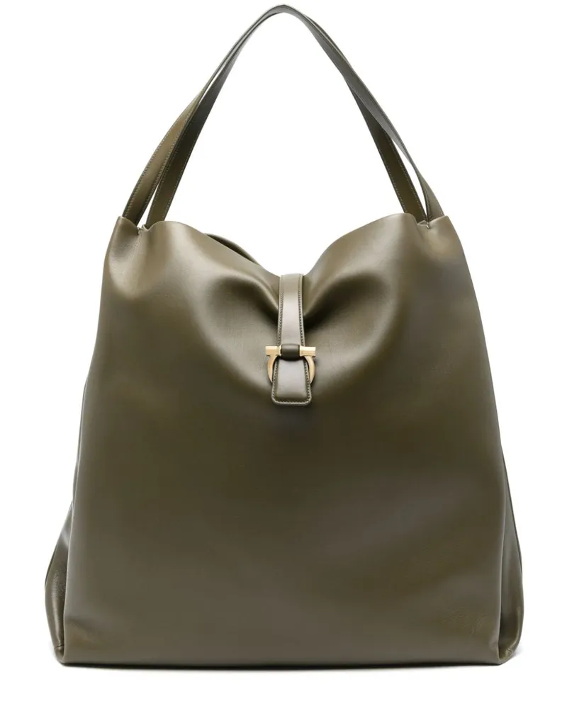 Ferragamo Schultertasche aus Leder - Grün Grün