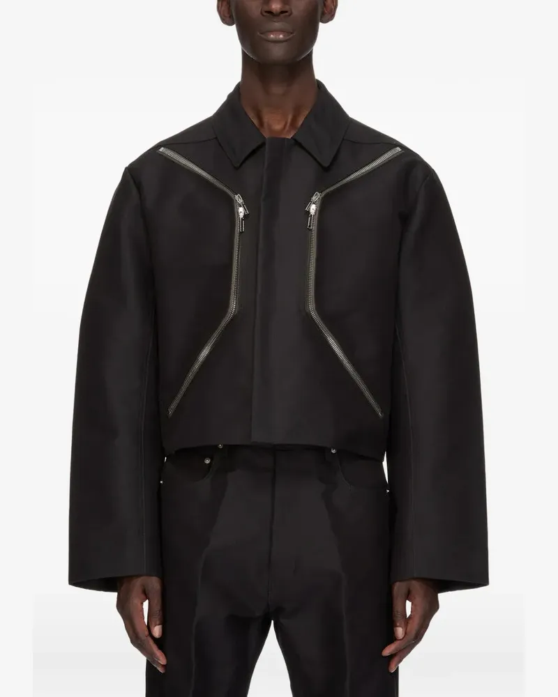 Rick Owens Heizer Jacke mit Reißverschluss - Schwarz Schwarz