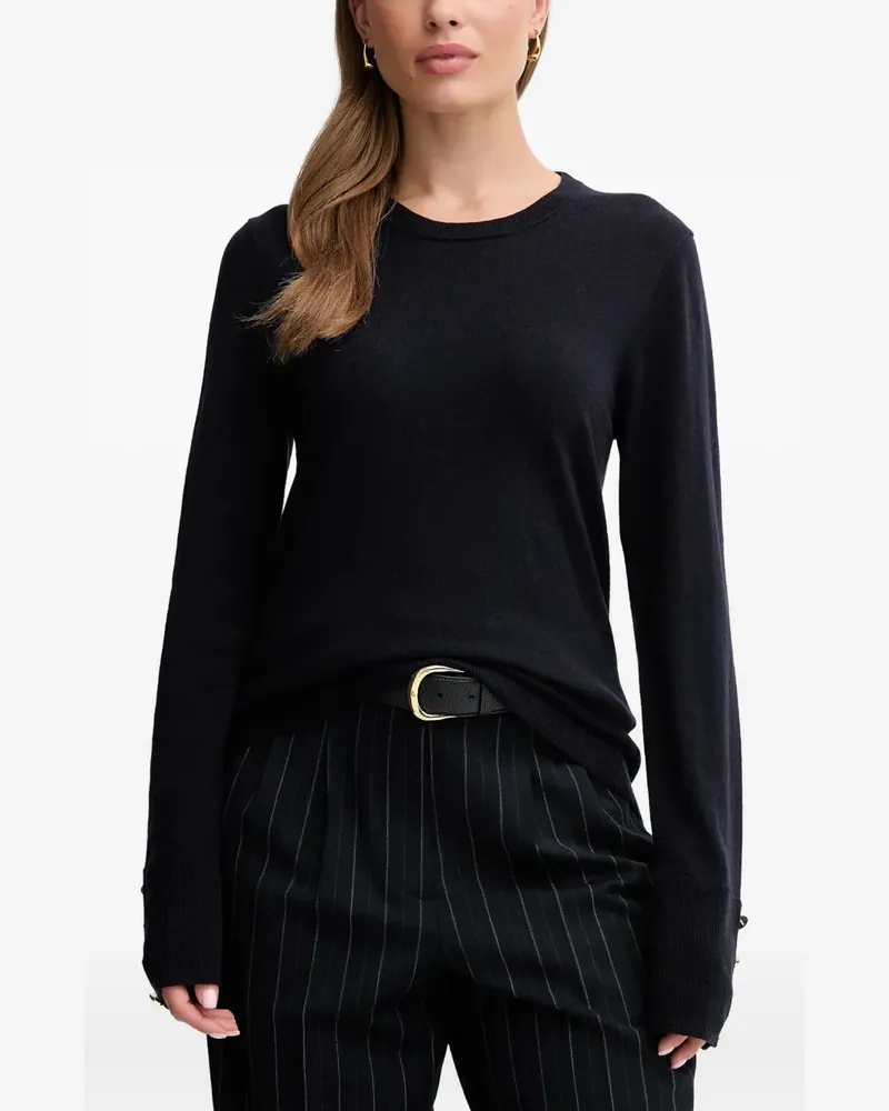 Barbour Pullover mit Zierknöpfen - Schwarz Schwarz